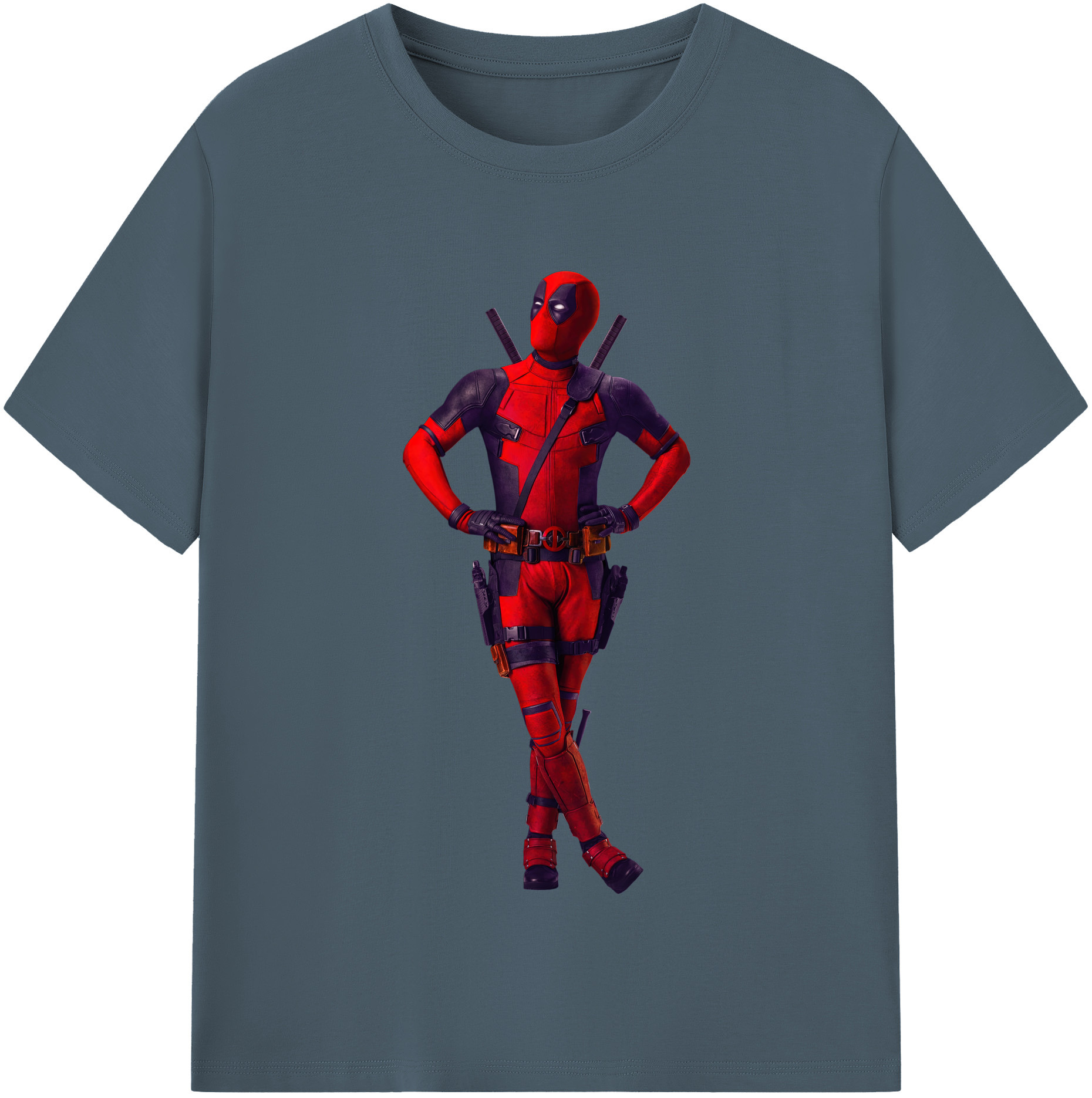 （画像用） Deadpool デッドプール 綿100％半袖Tシャツ（フロントプリント）